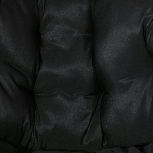 Wyld Haus Molaha Rattan Natural And Black String Style Egg Chair With Padded Cushion