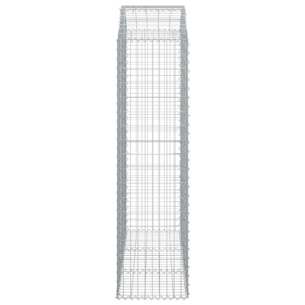 Berkfield Arched Gabion Basket 150x50x180/200 cm Galvanised Iron