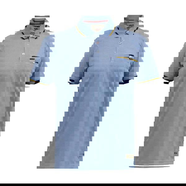 Duke Mens D555 Talbot Pique Jacquard Kingsize Polo Shirt - Blue - 