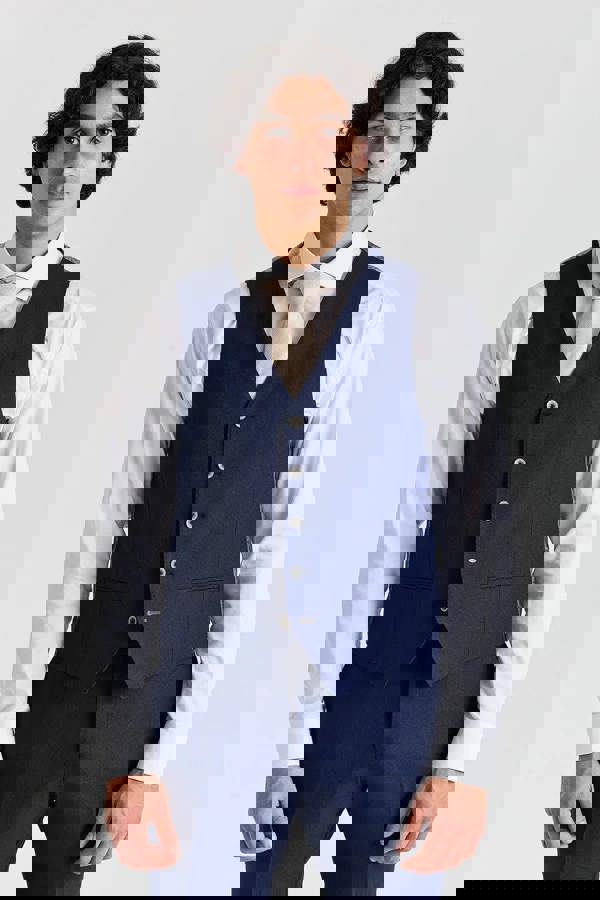 Paul Andrew Belmont - Men's Navy Tailored Fit Waistcoat