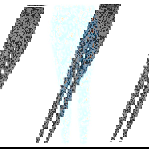 Dare 2B Womens/Ladies Influential Recycled Leopard Print Leggings - Niagara Blue