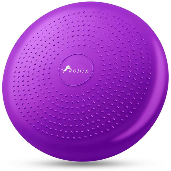ROMIX Wobble Cushion, 34cm Inflatable Balance Disc with Pump for Core Training and Sitting Posture Support