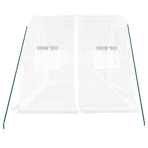 Berkfield Greenhouse with Steel Frame White 6 m�__ 3x2x2 m
