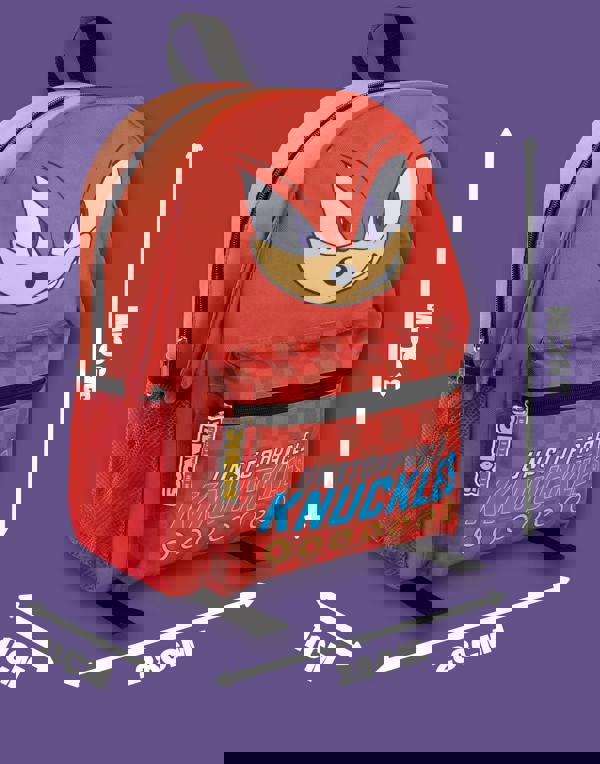 Sonic the Hedgehog Unisex Kids Red Knuckles Backpack (One Size)