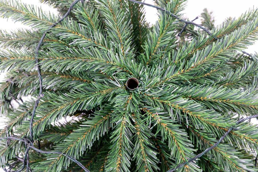 4ft to 8ft Green Pencil Pre-Lit Christmas Trees with Warm White LEDs and Metal Stand image 8