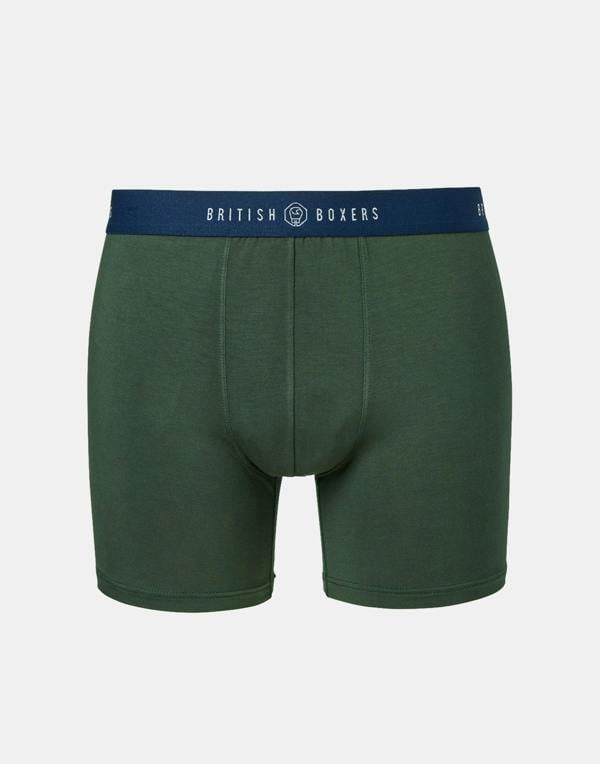 British Boxers Multipack! 4 Pairs of Men's Bamboo Stretch Trunks – Night
