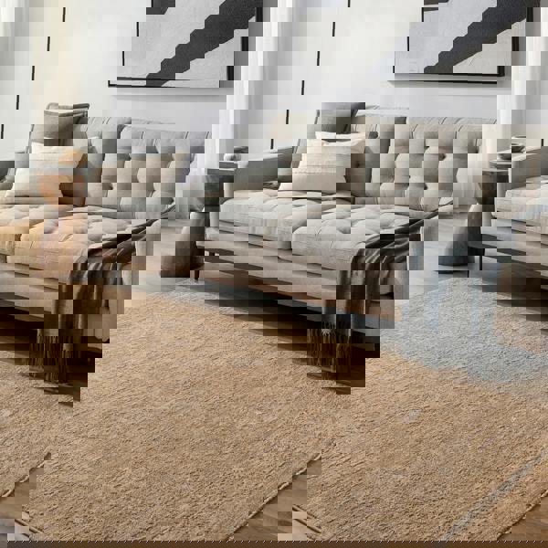 Livabliss Masterpiece-Vintage Beige Brown Traditional Boho Fringe Rug