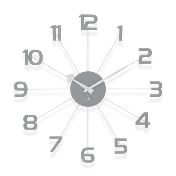 Acctim Astraea Large Wall Clock Quartz Brass Effect Metal Spokes Large Numbers