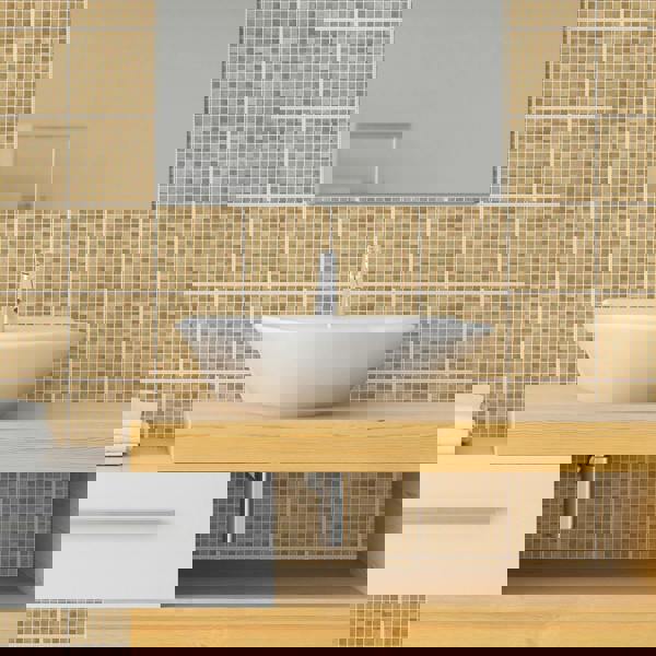 WT1595 - Boticcino Marble Mosaic Wall Tile Sticker Set - 15 x 15 cm (6 x 6 in) - 24 pcs