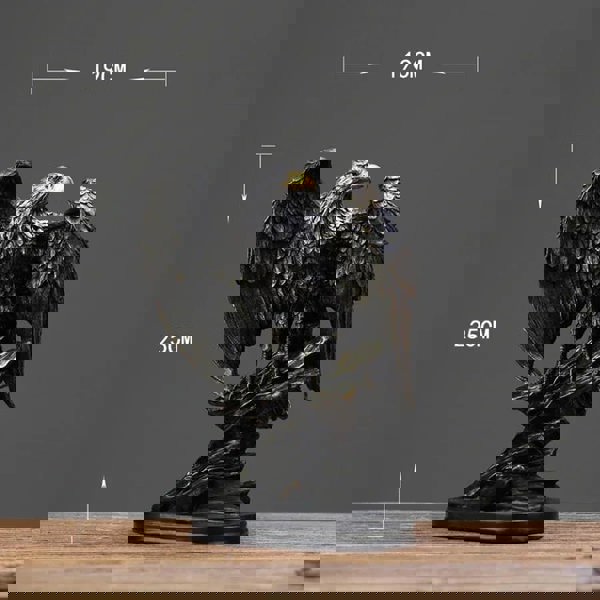 Eagle Statue Resin Ornament - Home & Office Decor Symbolising Wealth, Freedom, and Power | Unique Birthday or Valentine Gift
