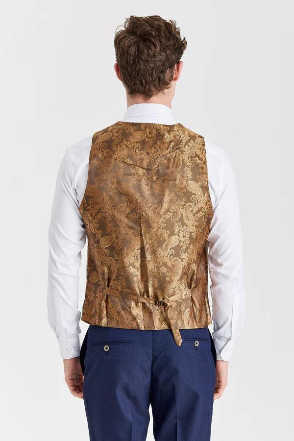 Paul Andrew Belmont Navy Suit with Belmont Beige Waistcoat