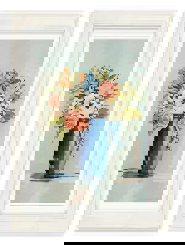 Exceptional Art The Pastel Bouquet Duo - Cream Hurstwood frame