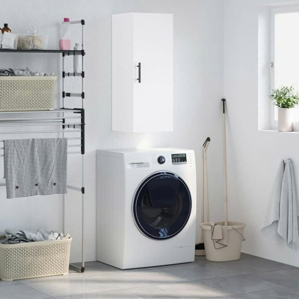 Berkfield Wall Mounted Cabinet White 34.5x34x90 cm
