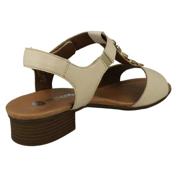 Remonte Ladies Remonte Block Heeled T-Bar Detailed Sandals D0P52