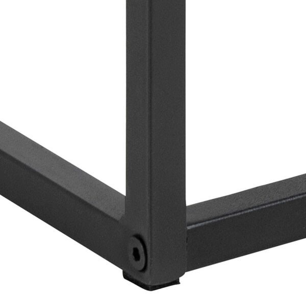 Wyld Haus Wrenna Black Bedside Table Glass Top