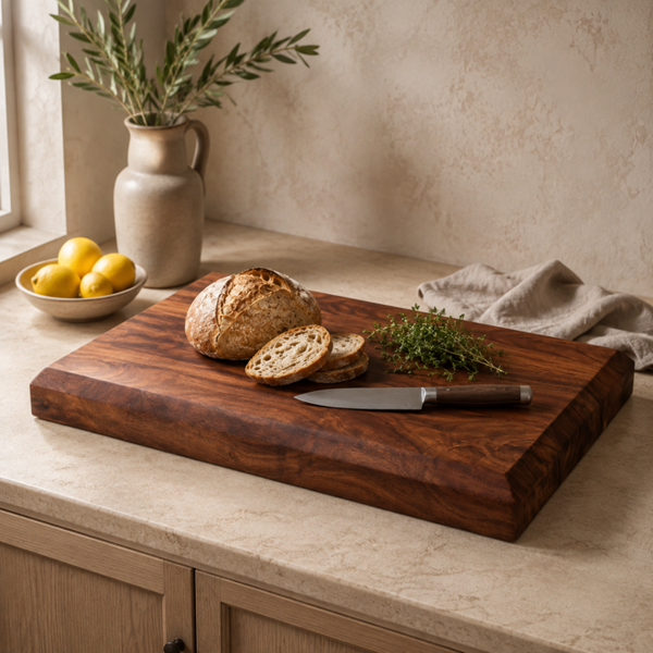 Downton Interiors Sussex Pro Chef Bevelled Edge Acacia Wood Chopping Board - Large (50cm x 30cm)