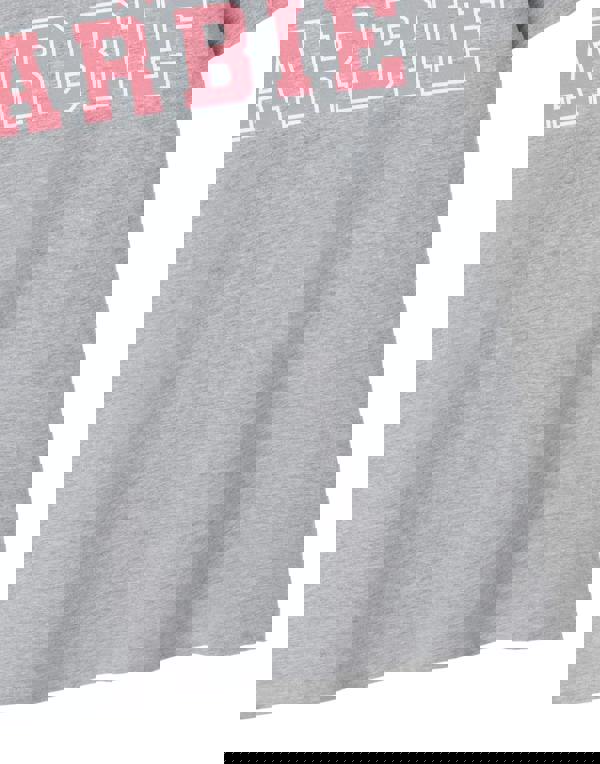 Barbie Womens Grey Collegiate Logo Short Sleeved T-Shirt