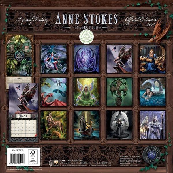 Anne Stokes Calendar 2027, Wall Calendars, Month To View, Art, Gift