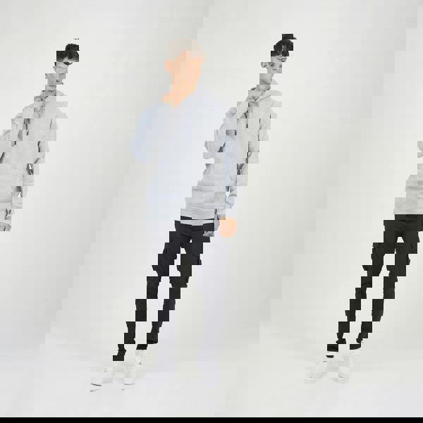 Brave Soul Grey Hoodie With Kangaroo Pocket - Grey Image 3