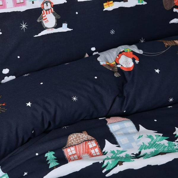 Smart Living Santa Town Reversible Polycotton Duvet Set - Multi