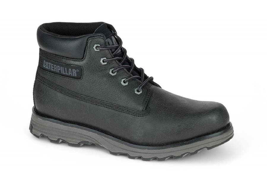 Caterpillar CAT (Caterpillar) Men's Founder Black Leather Everyday Ankle Boots