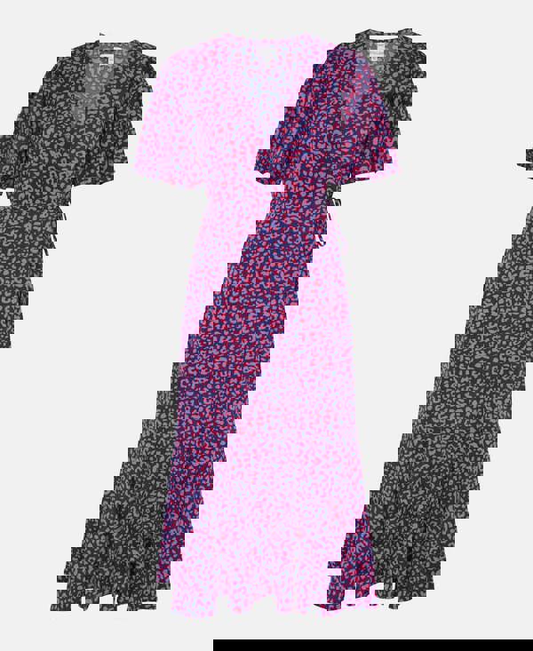 PINK ANIMAL WRAP MIDI