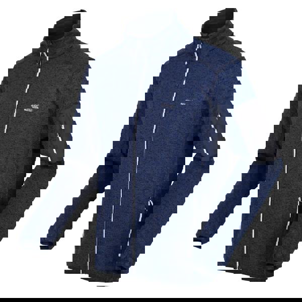 Regatta Mens Newhill Marl Full Zip Fleece Jacket - Navy - 