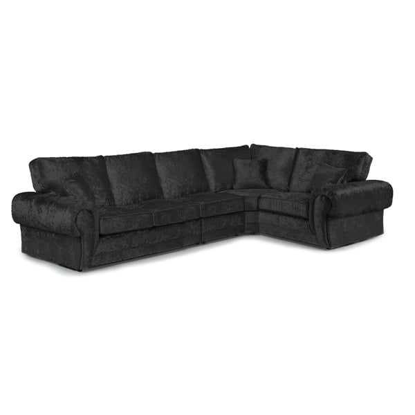 Furnishings For Less Chelsea Crushed Velvet Full Back 5 Seater L Shaped Corner Sofa