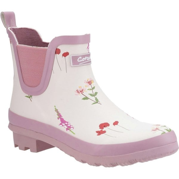 Cotswold Wildflower Ankle Rubber Women's Pink Wellington Boots