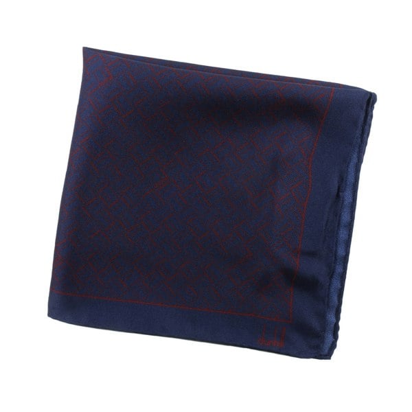 Dunhill mulberry silk pocket square Luxurious silk with an abstract longtail pattern