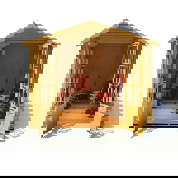 Shire Delmora 8x12 Summerhouse Interlock Cladding - Best Shed