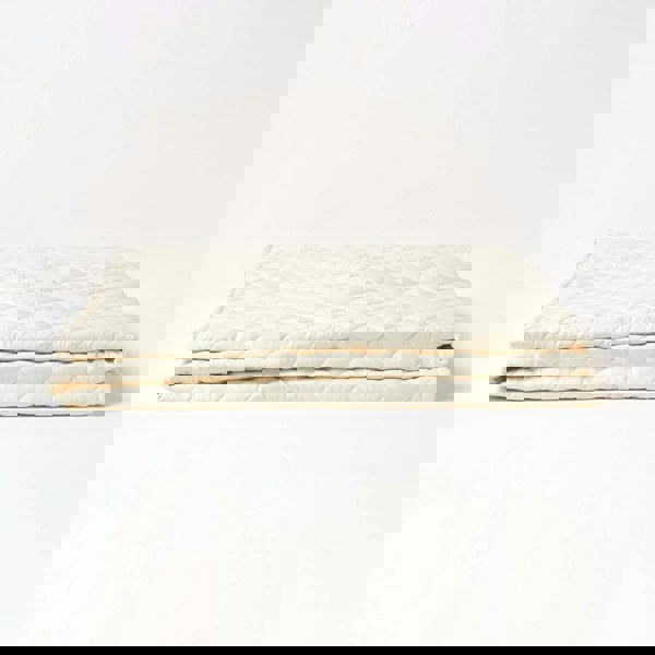 HOMESCAPES Organic 300 Thread Count Luxury Quilted Deep Fitted Mattress Protector