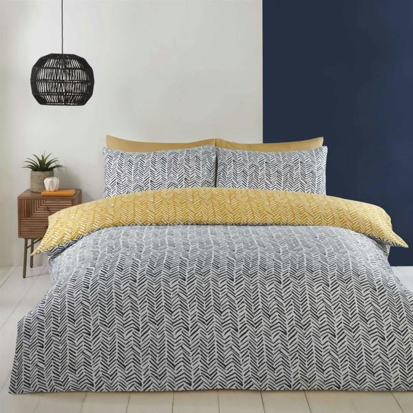 Helston Ochre Duvet Cover Set