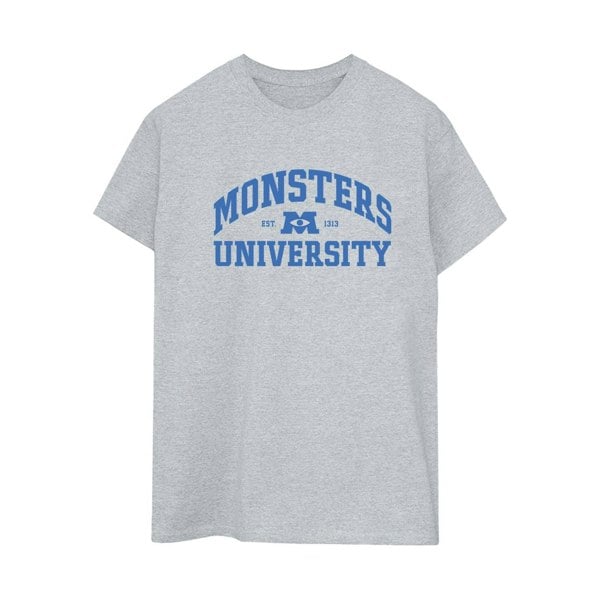 Disney Womens/Ladies Monsters University Logo Cotton Boyfriend T-Shirt - Sports Grey