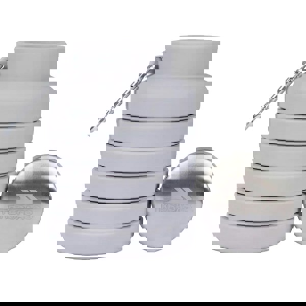 Trespass Vavo Foldable Silicone Water Bottle - Platinum