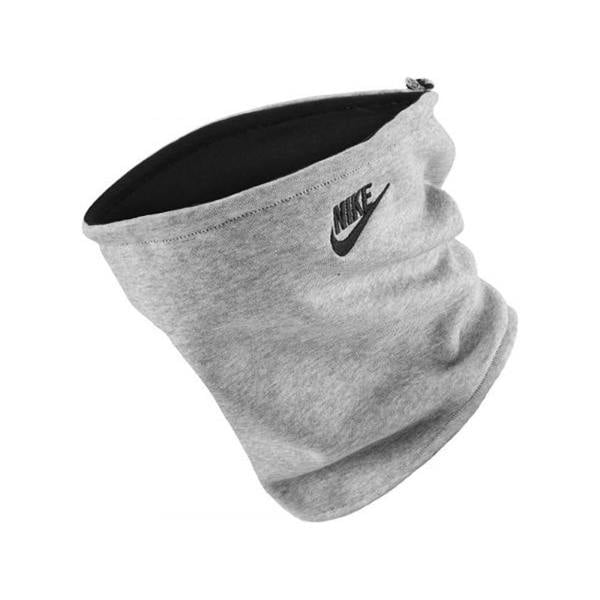 Nike Club Reversible Fleece Neck Warmer - Grey Heather/Black/White - 