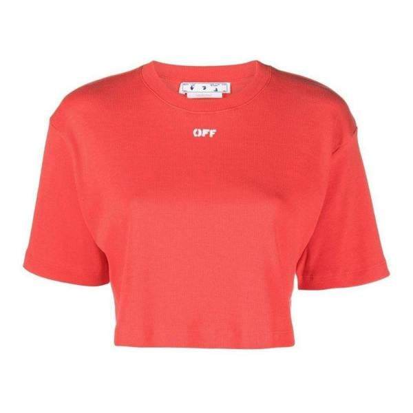 Off-White Logo Print Cropped T-Shirt M