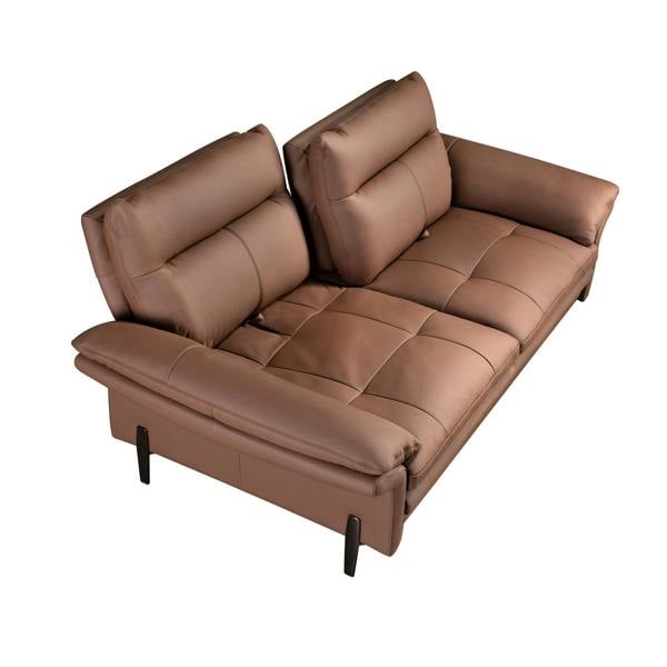 Angel Cerdá Brown leather sofa 6241/6242