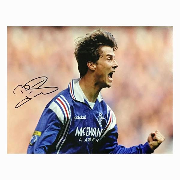Unbranded Brian Laudrup signed Rangers photo — Unframed