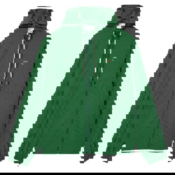 Lacoste Mens Sportsuit Detachable Hood Jacket - Green - 