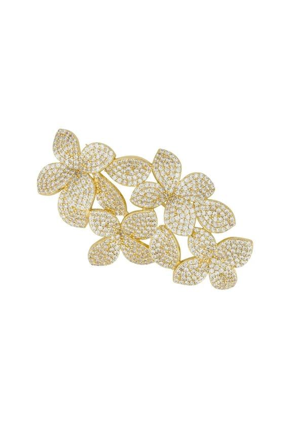 Latelita Petal Cascading Flower Brooch Gold