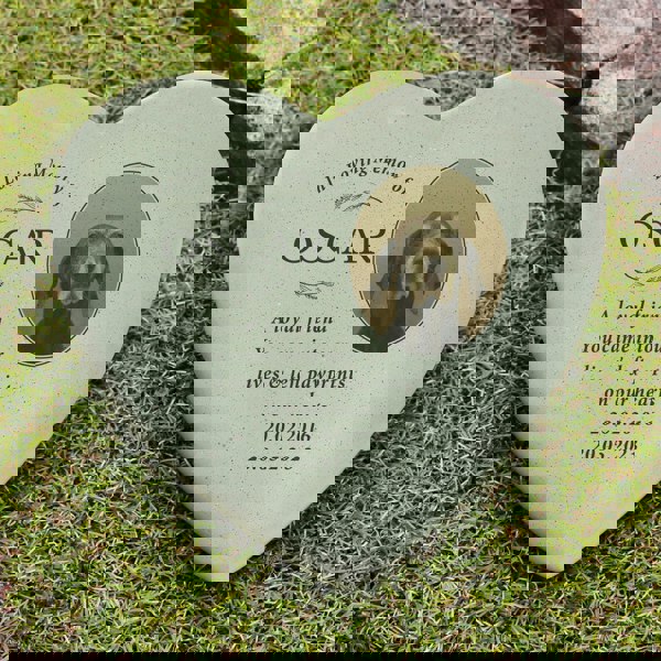 Personalised Memento Company Personalised In Loving Memory Photo Upload Memorial Resin Heart