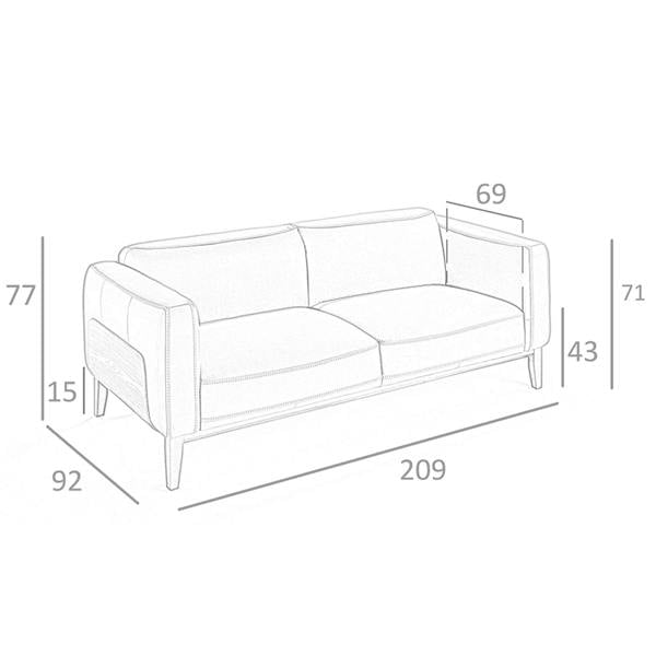 Angel Cerdá White leather sofa 6115/6118