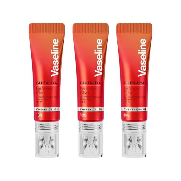Vaseline Gluta-Hya Lip Serum Gloss Juicy Peach, Plum, Pink & Cherry 10ml