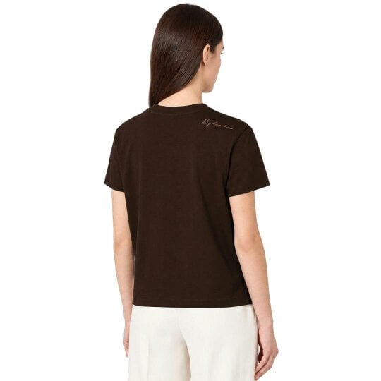 By Lanvin Shoulder Logo Dark Brown T-Shirt