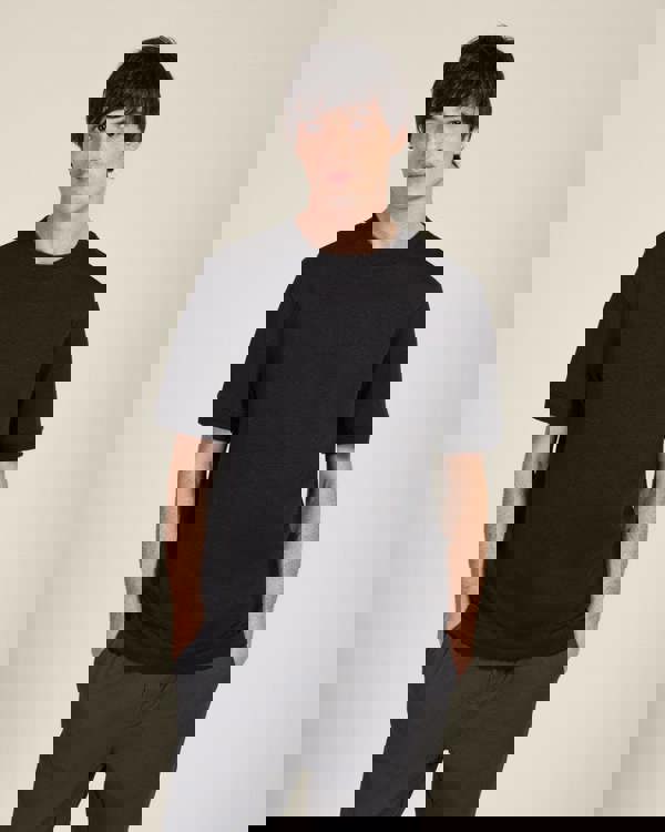 Larsson & Co Heavy T-Shirt With Ribbed Details