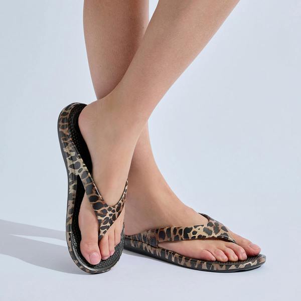 Totes Sol Bounce SOL BOUNCE 0350 Animal Toe-Post Sandals   in  Multicoloured