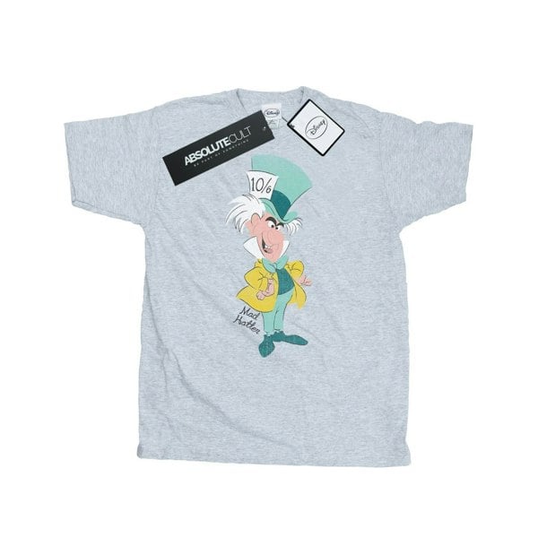 Disney Mens Classic Mad Hatter T-Shirt - Heather Grey