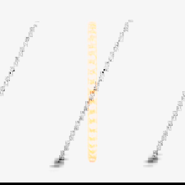 Starbright Rose Cubic Zirconia Claw Set Narrow Half Eternity Ring R6843 3A RGP