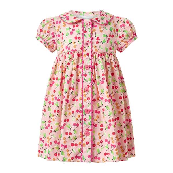 Rachel Riley Cherry Button-Front Dress & Bloomers